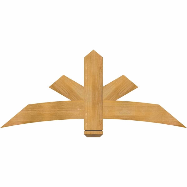 Ekena Millwork Alberta Rough Sawn Timber Gable Bracket, Western Red Cedar, 60"W x 25"H x 2"D x 6"F, 10/12 Pitch GBW060X25X0206ALB00RWR - main